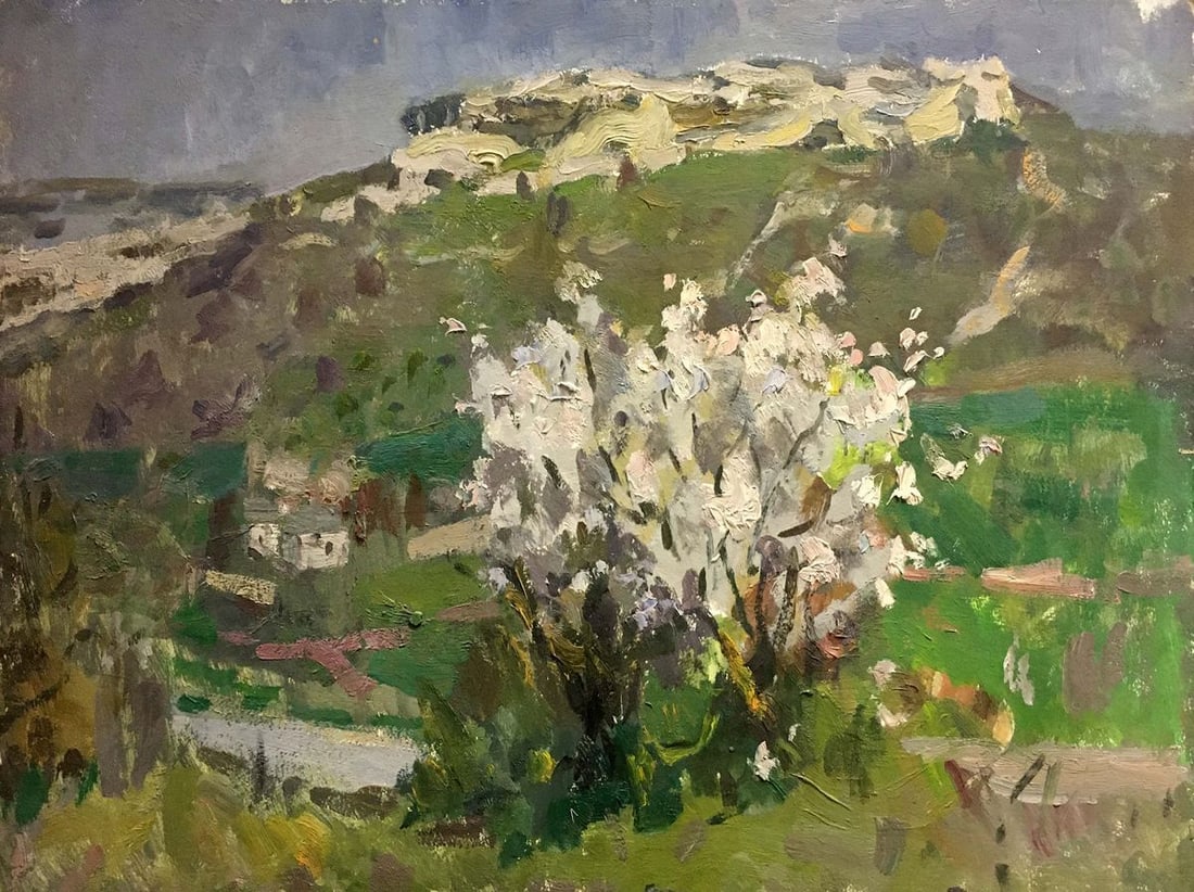 Oil painting Blooming tree Golub Stepan Filippovich (1 of 10)
