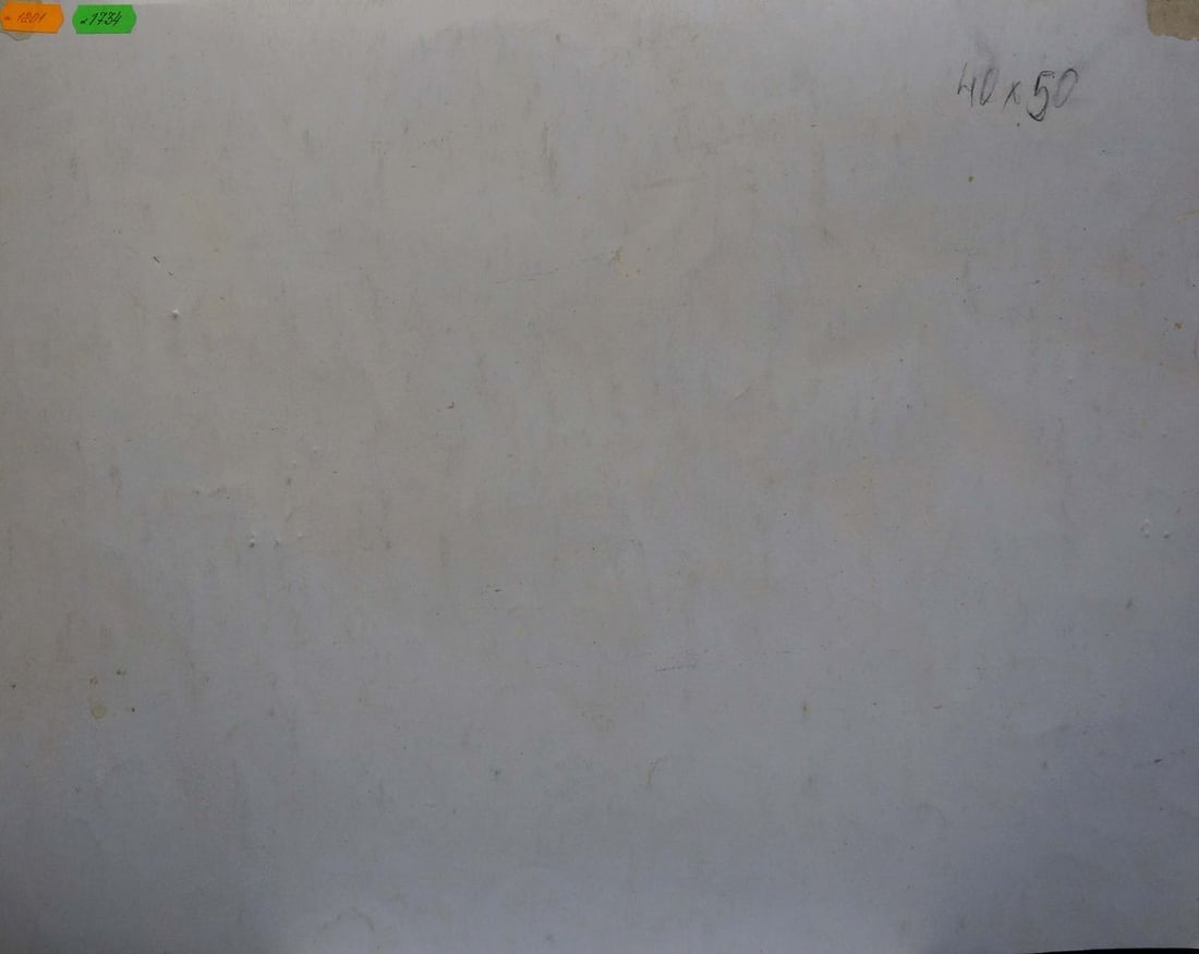 Tempera painting Mountain landscape - 7