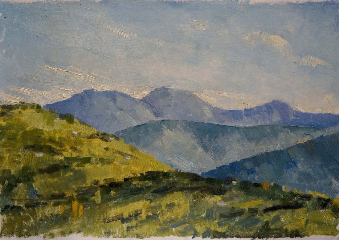 Oil painting Mountain landscape (1 of 8)