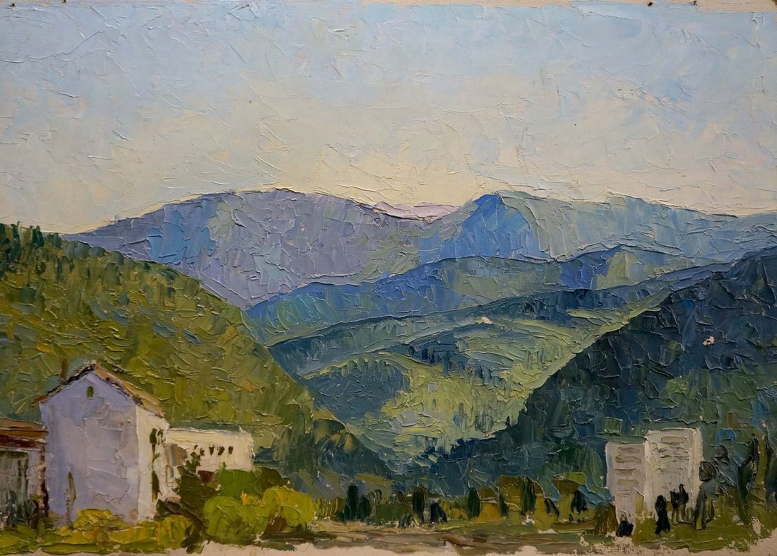 Oil painting Mountain landscape (1 of 8)