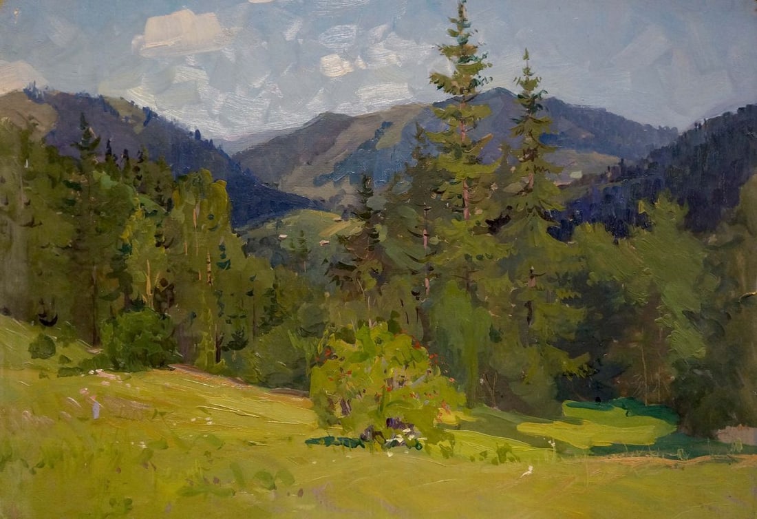 Oil painting Mountain landscape Fomin Anatoly Nikiforovich (1 of 8)