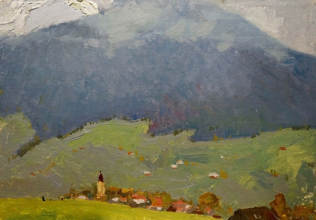 Oil painting Mountain landscape Sevastyanov Viktor Grigorievich (1 of 8)