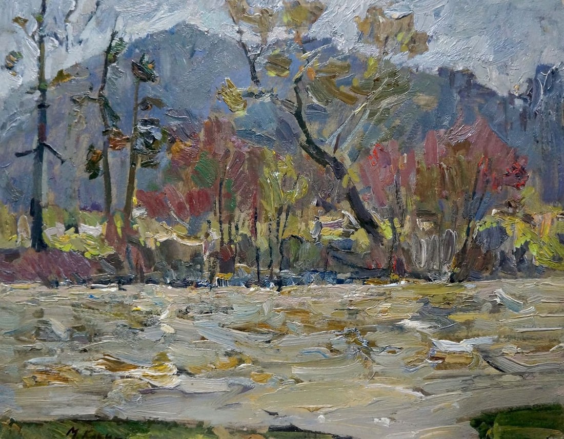 Oil painting Mountain river Kokin Mikhail Alexandrovich (1 of 8)