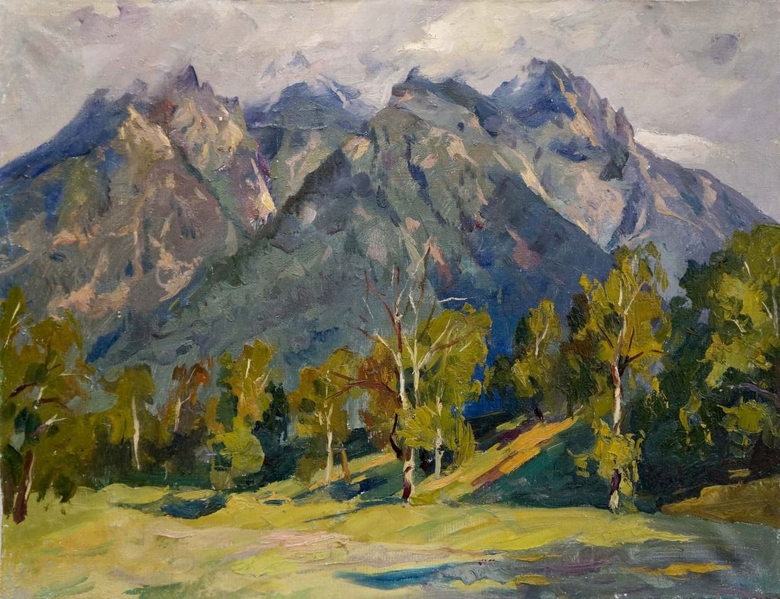 Oil painting Mountain landscape (1 of 8)