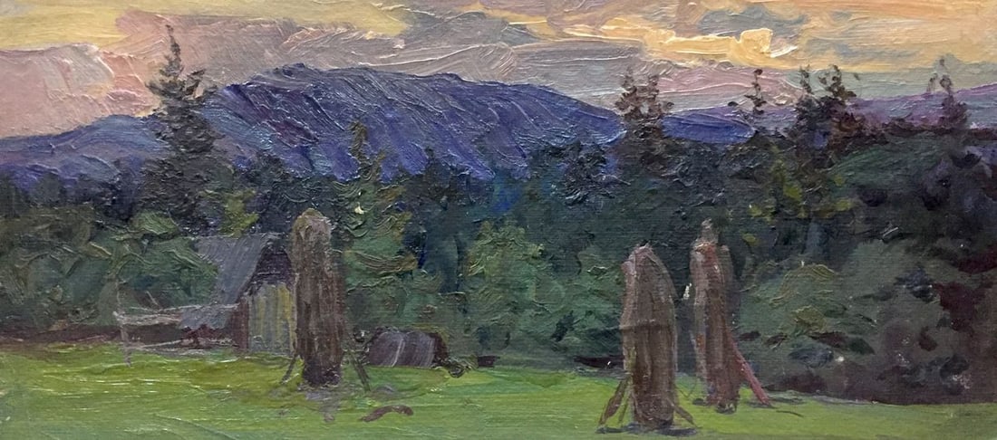 Oil painting Evening landscape Fomin Anatoly Nikiforovich (1 of 10)