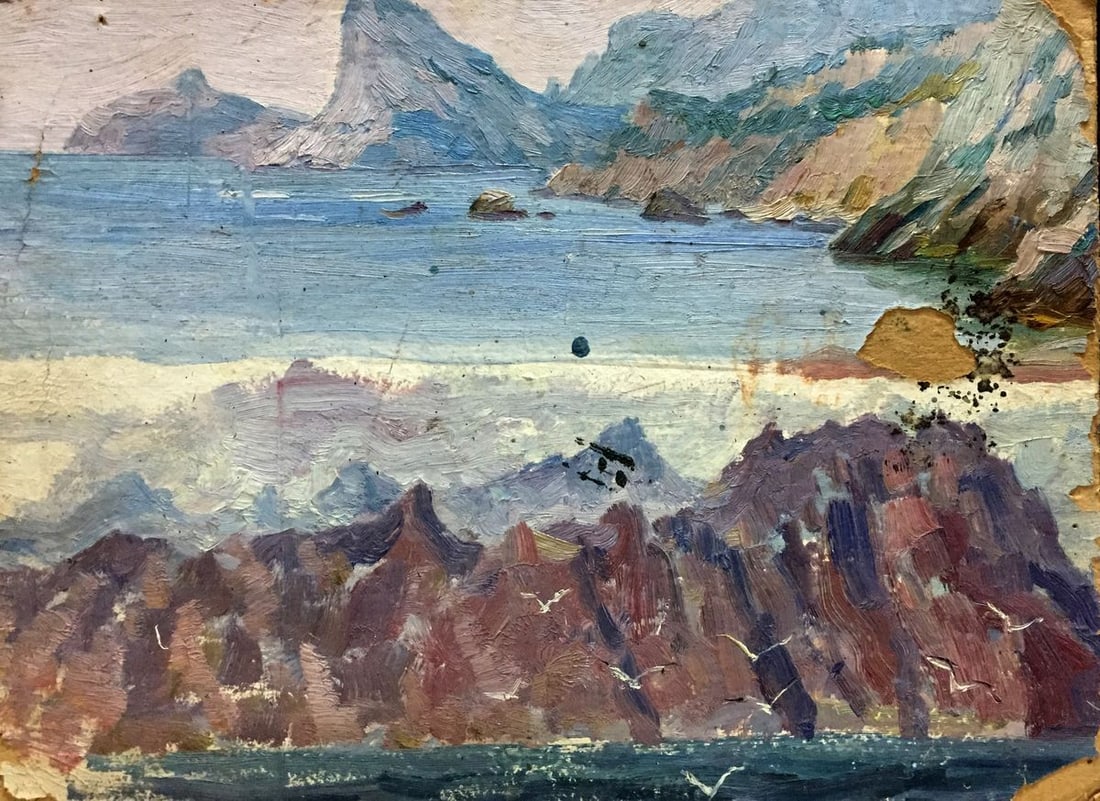 Double oil painting Landscapes. Castle (1 of 13)