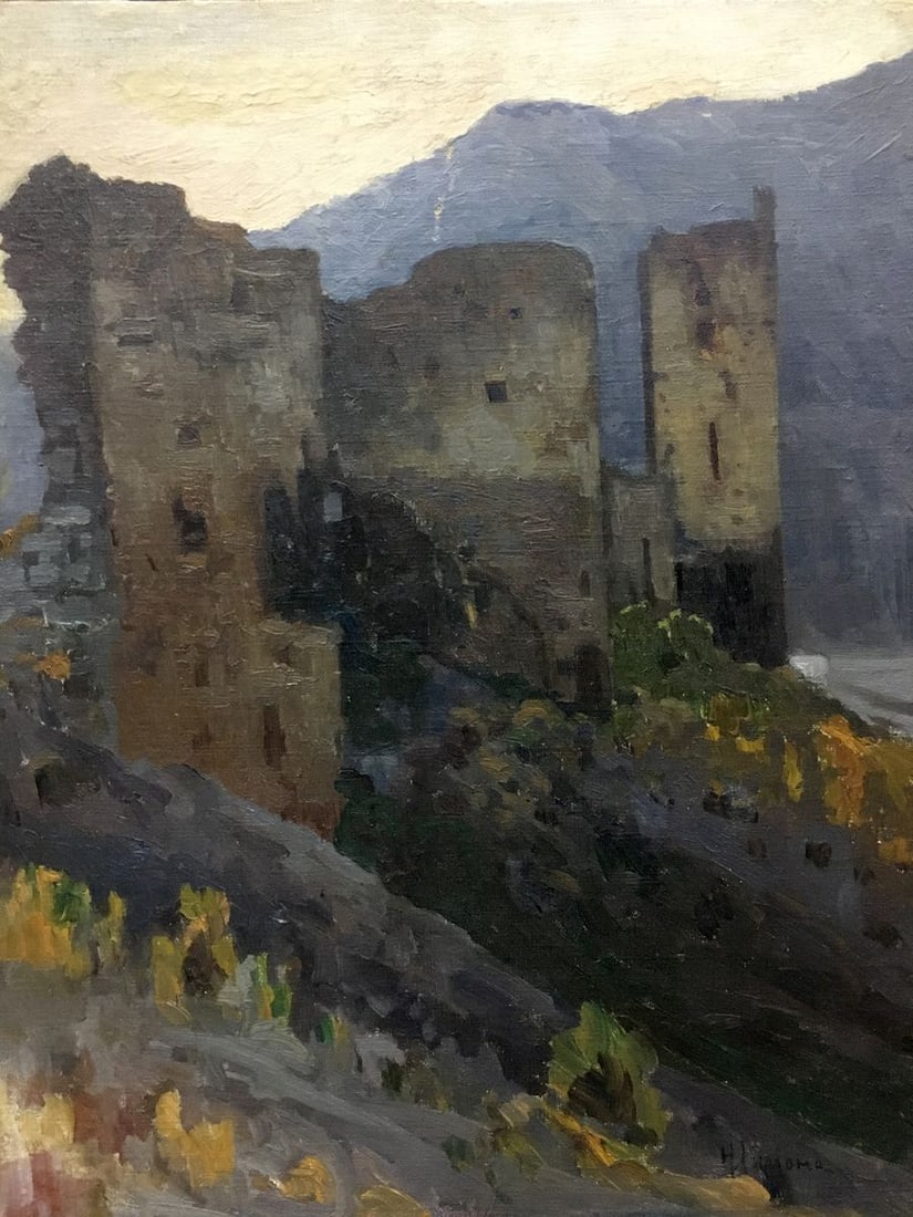 Oil painting Castle ruins Himona Nikolay Petrovich (1 of 10)