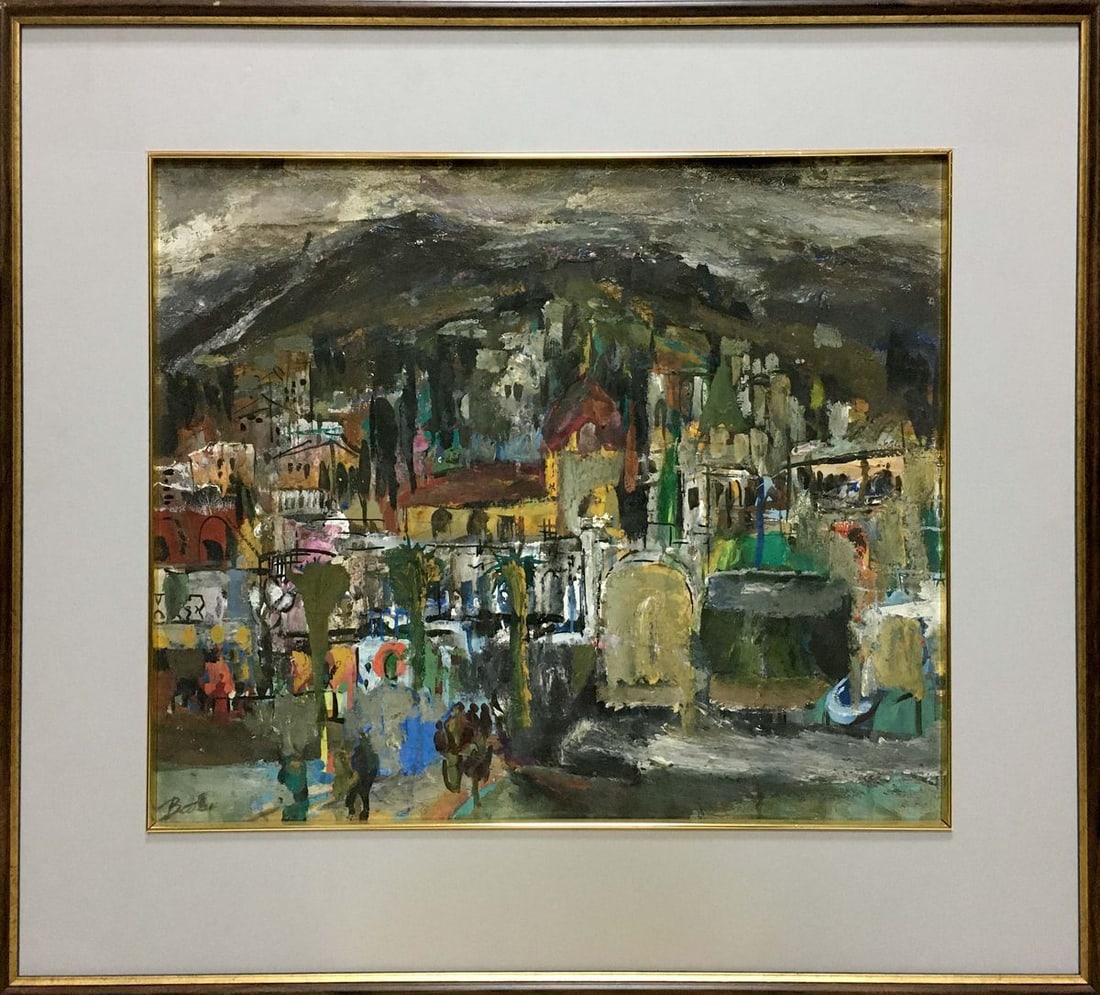 Oil painting City in abstraction Zebek Vladimir Evgenievich (1 of 10)
