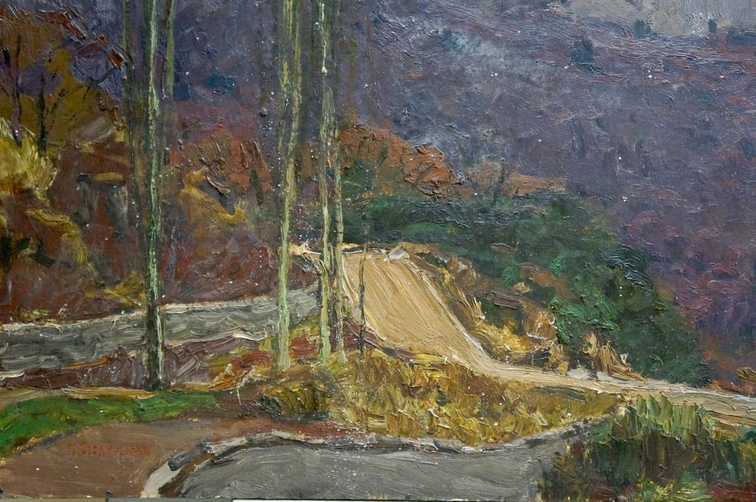 Oil painting Mountain landscape Peter Kuzmich Stolyarenko - 2