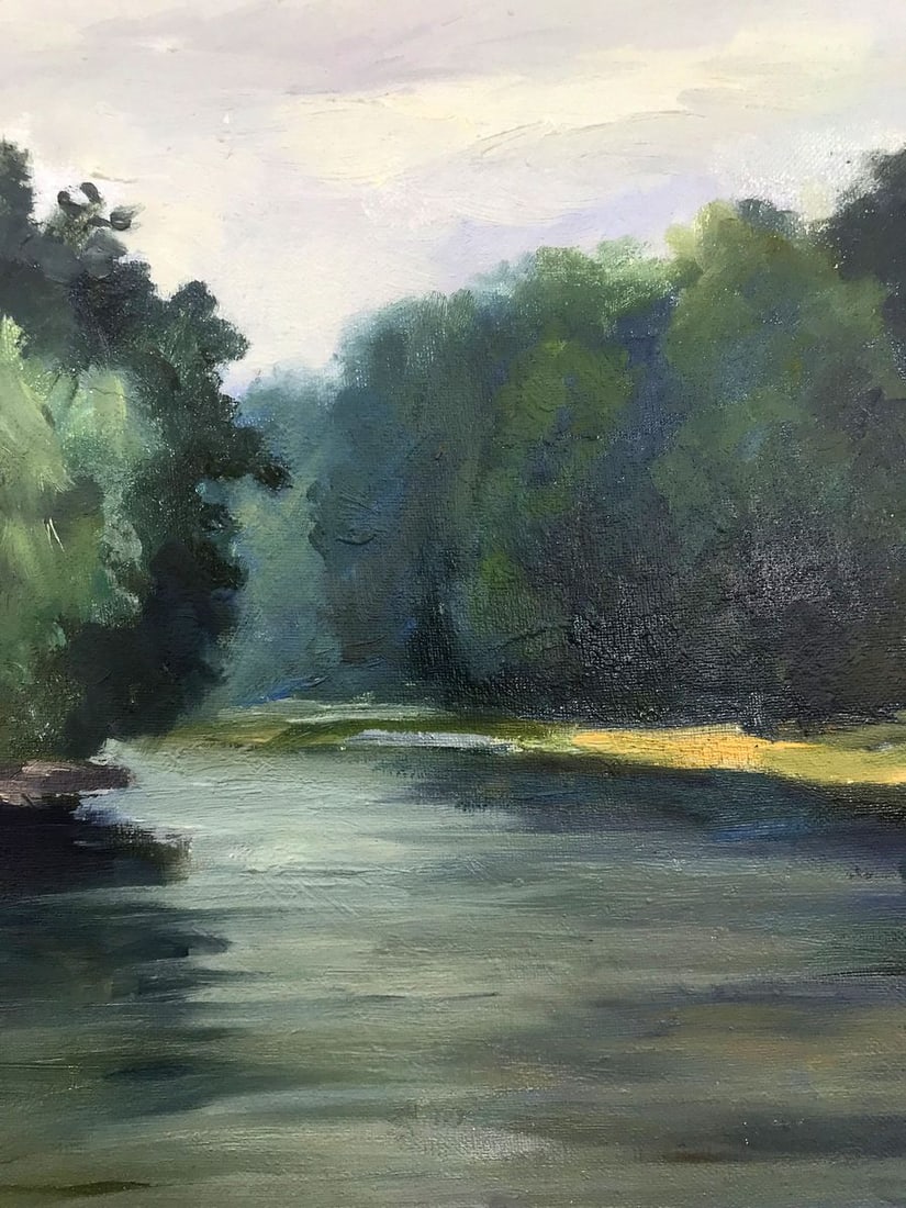 Oil painting River bank Boris Serdyuk - 8