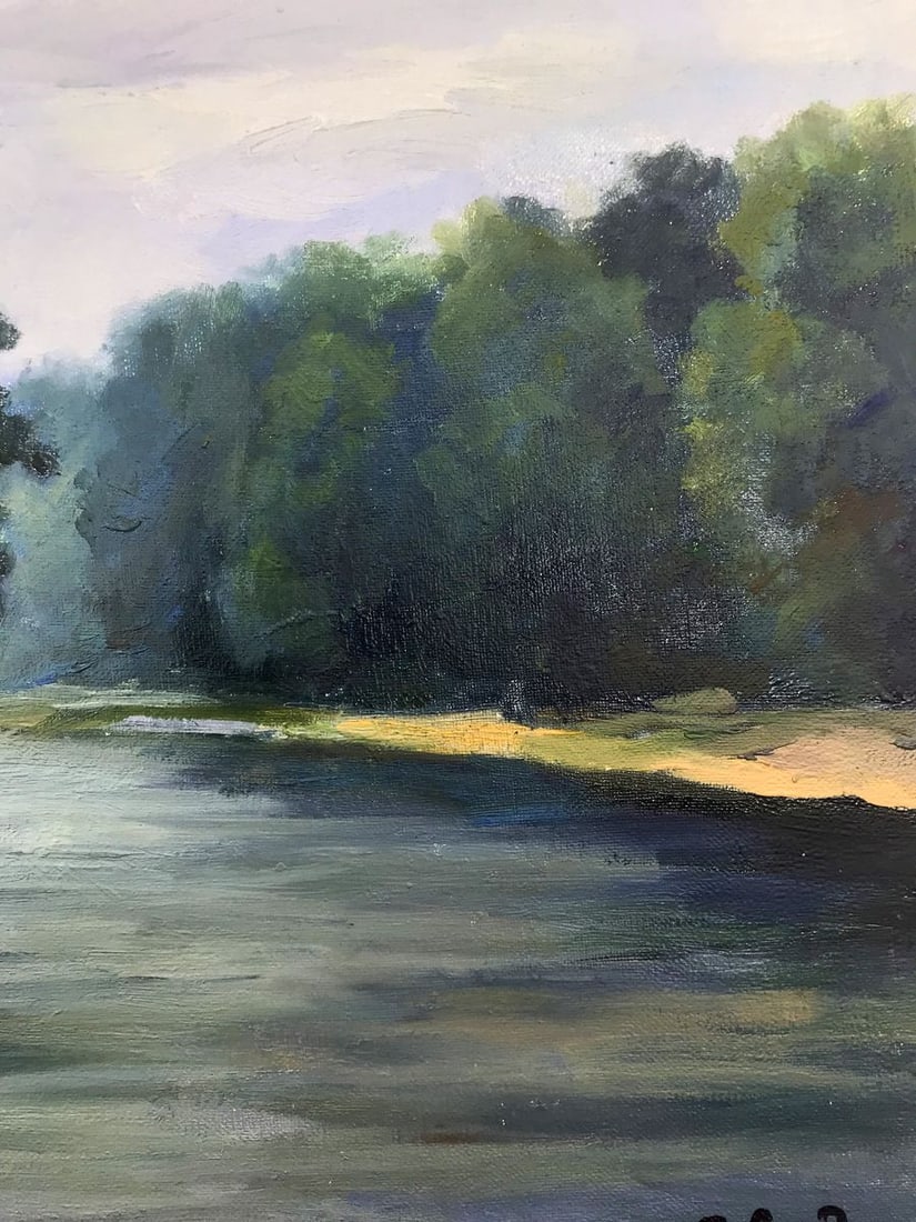 Oil painting River bank Boris Serdyuk - 9