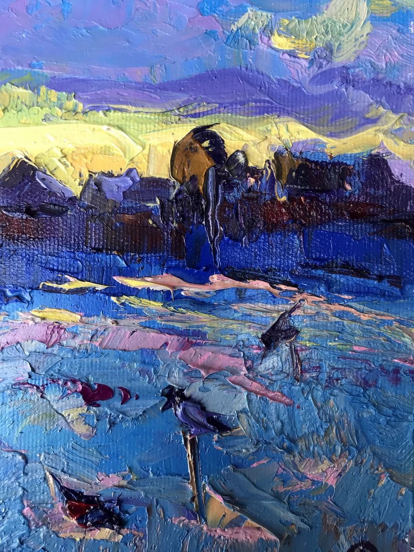 Oil painting Frosty evening Oksana Kalenyuk - 10