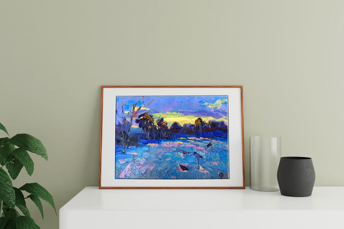 Oil painting Frosty evening Oksana Kalenyuk - 2