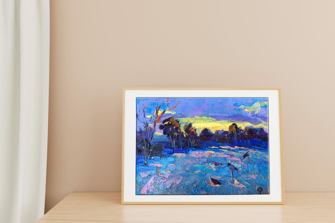 Oil painting Frosty evening Oksana Kalenyuk - 3