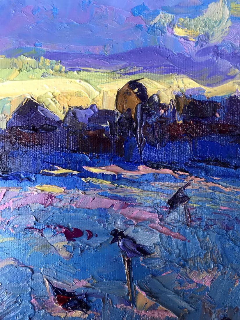 Oil painting Frosty evening Oksana Kalenyuk - 9