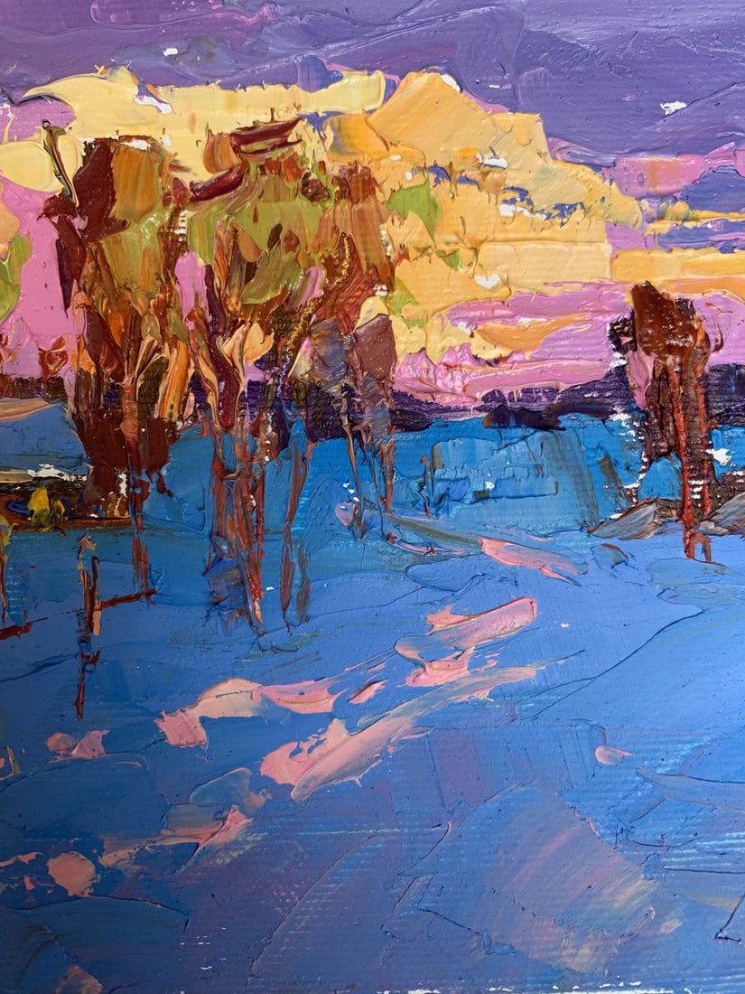 Oil painting In the evening in the cold Oksana Kalenyuk - 5