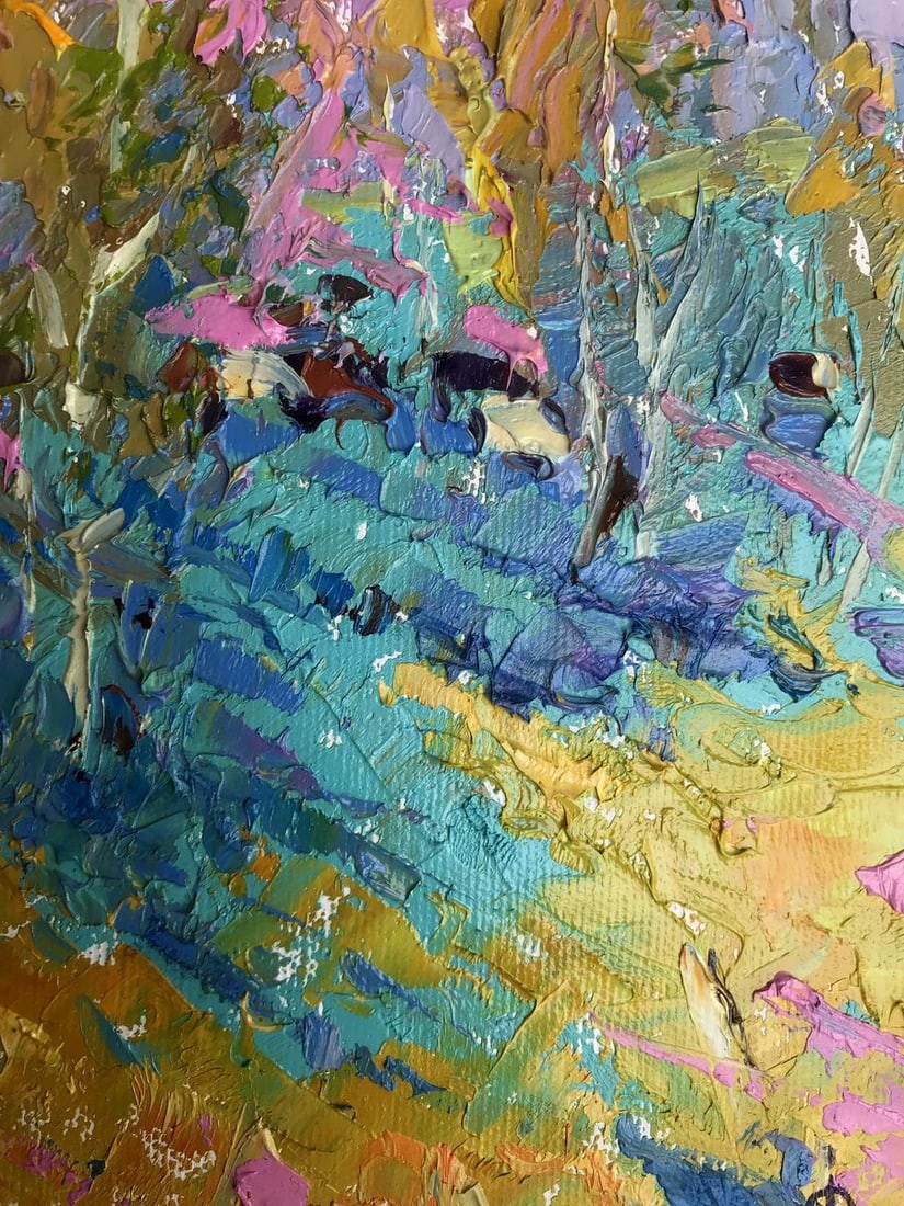 Oil painting Near young poplars Alex Kalenyuk - 11