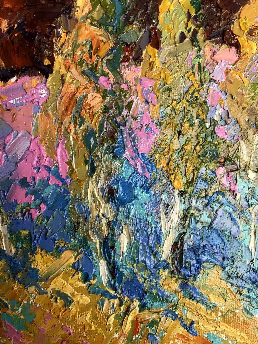 Oil painting Near young poplars Alex Kalenyuk - 4