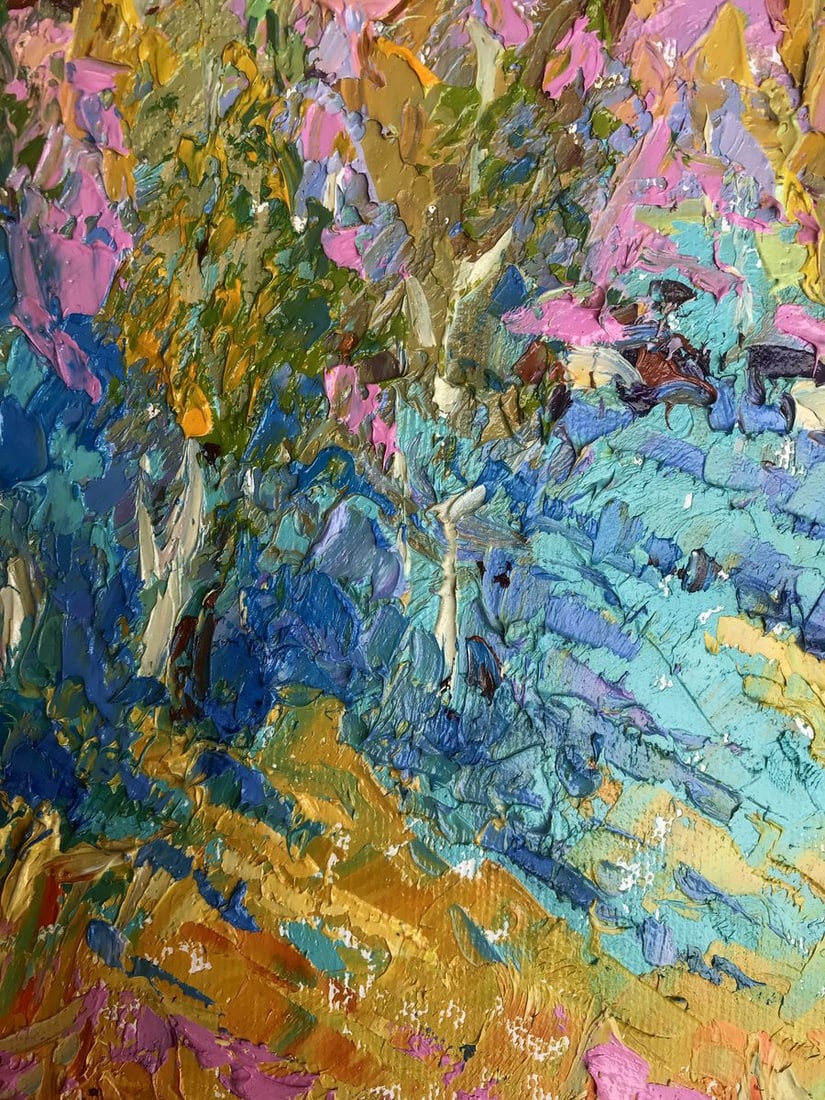 Oil painting Near young poplars Alex Kalenyuk - 7