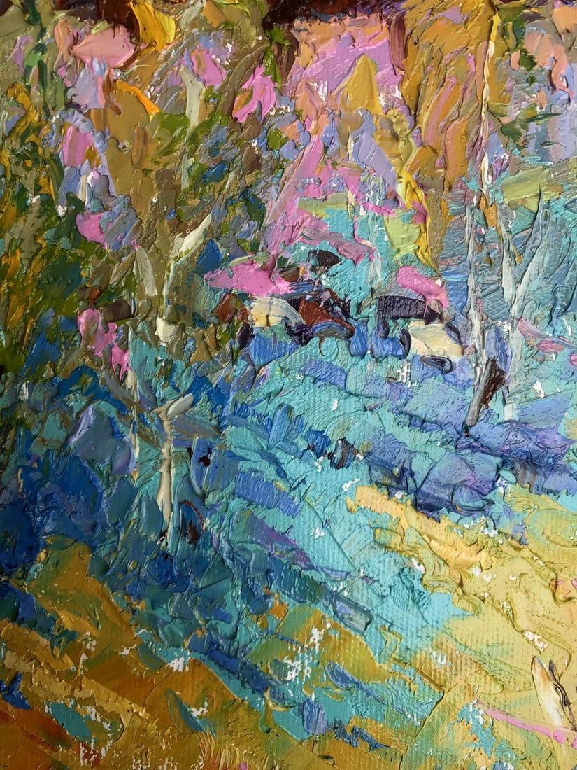 Oil painting Near young poplars Alex Kalenyuk - 8