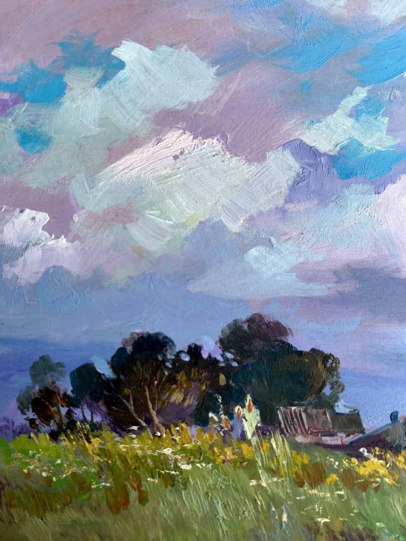 Oil painting In the village field Yuriy Suprunchuk - 5