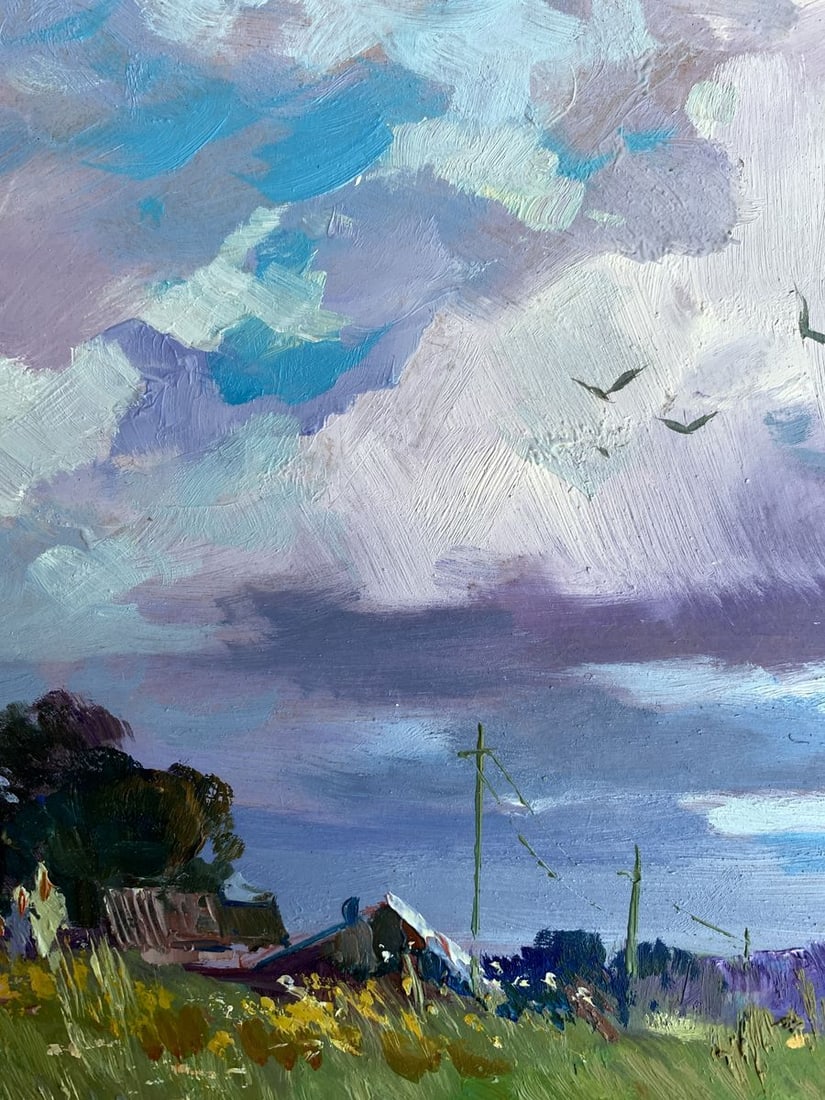 Oil painting In the village field Yuriy Suprunchuk - 6