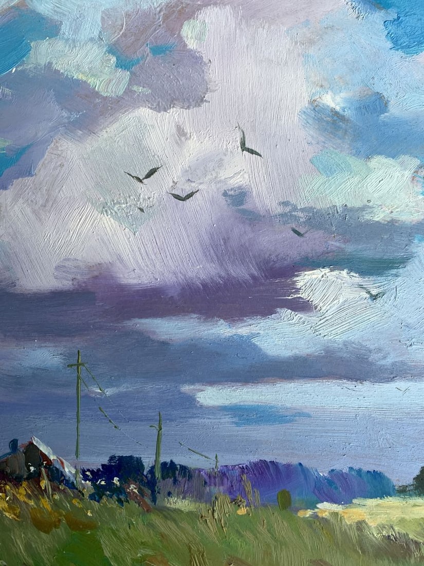 Oil painting In the village field Yuriy Suprunchuk - 8