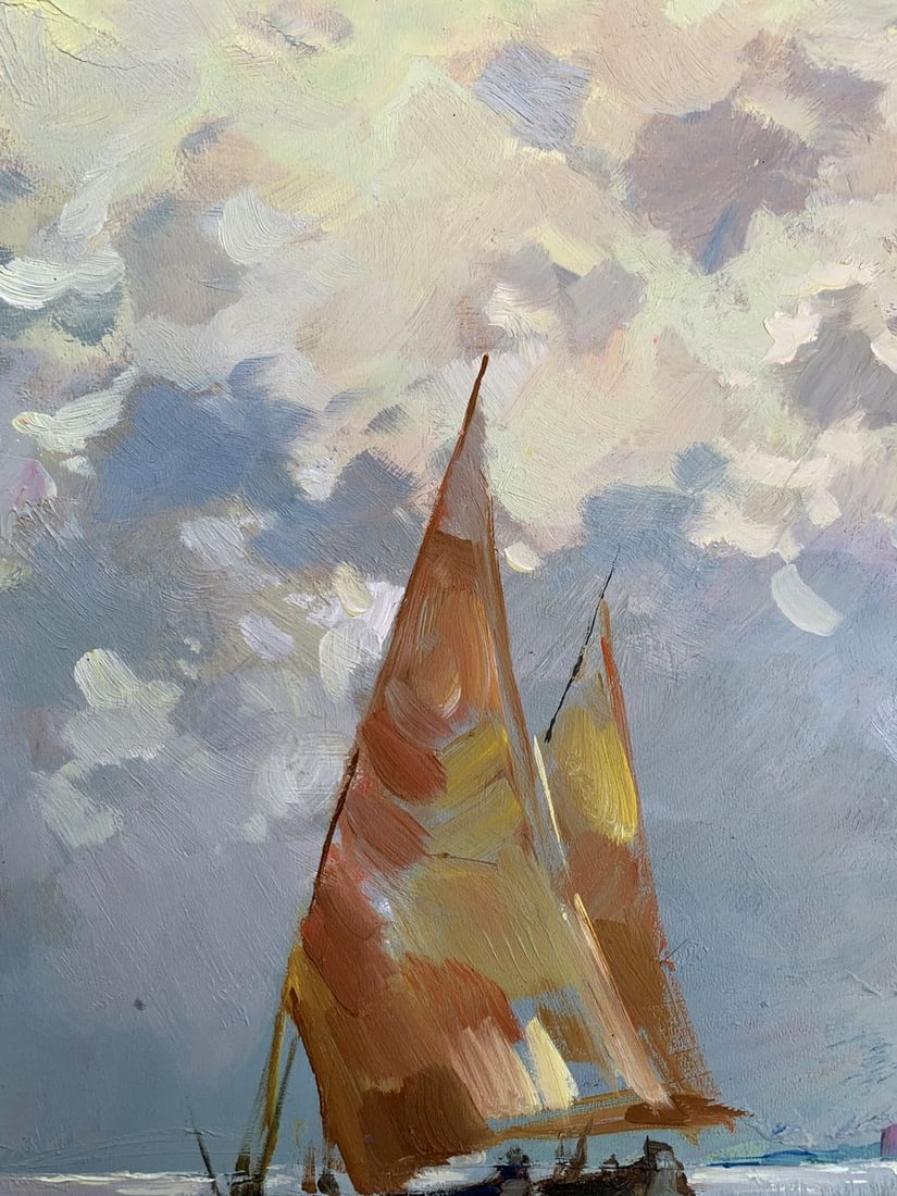 Oil painting Two sailboats at sea Yuriy Suprunchuk - 4