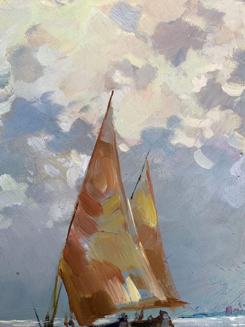 Oil painting Two sailboats at sea Yuriy Suprunchuk - 5