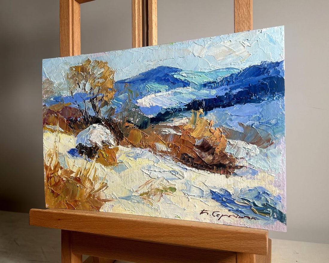 Oil painting Winter mountains Boris Serdyuk - 2