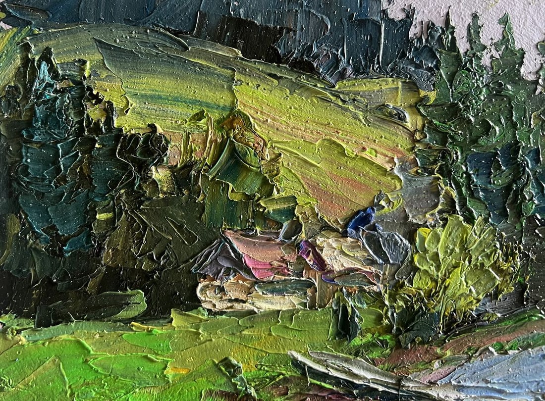 Oil painting Houses in the mountains Boris Serdyuk - 4