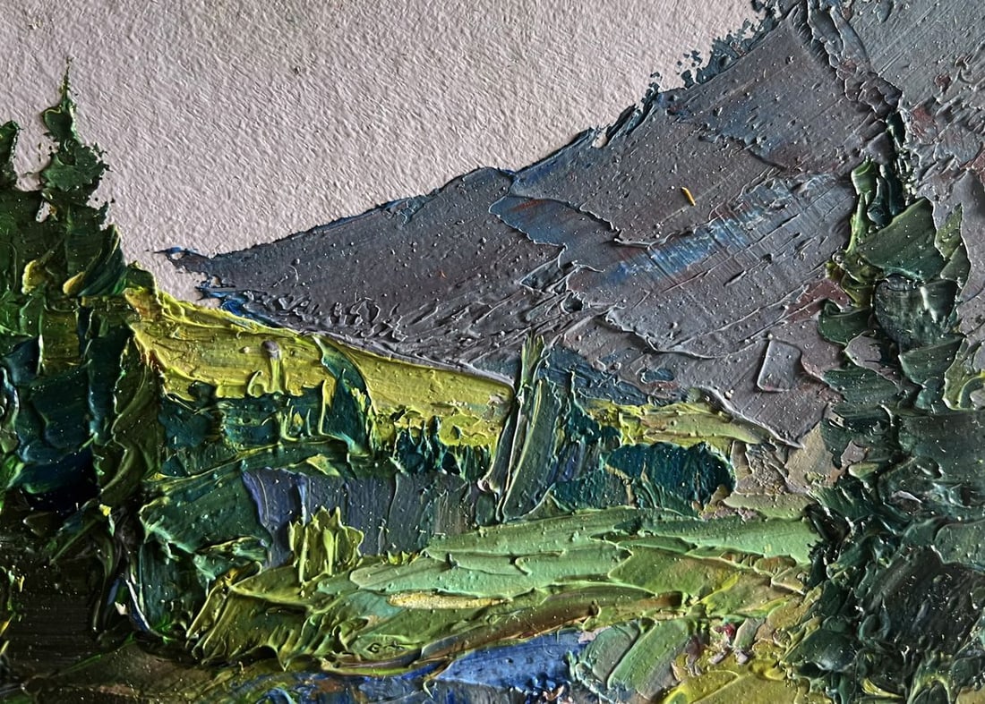 Oil painting Houses in the mountains Boris Serdyuk - 6