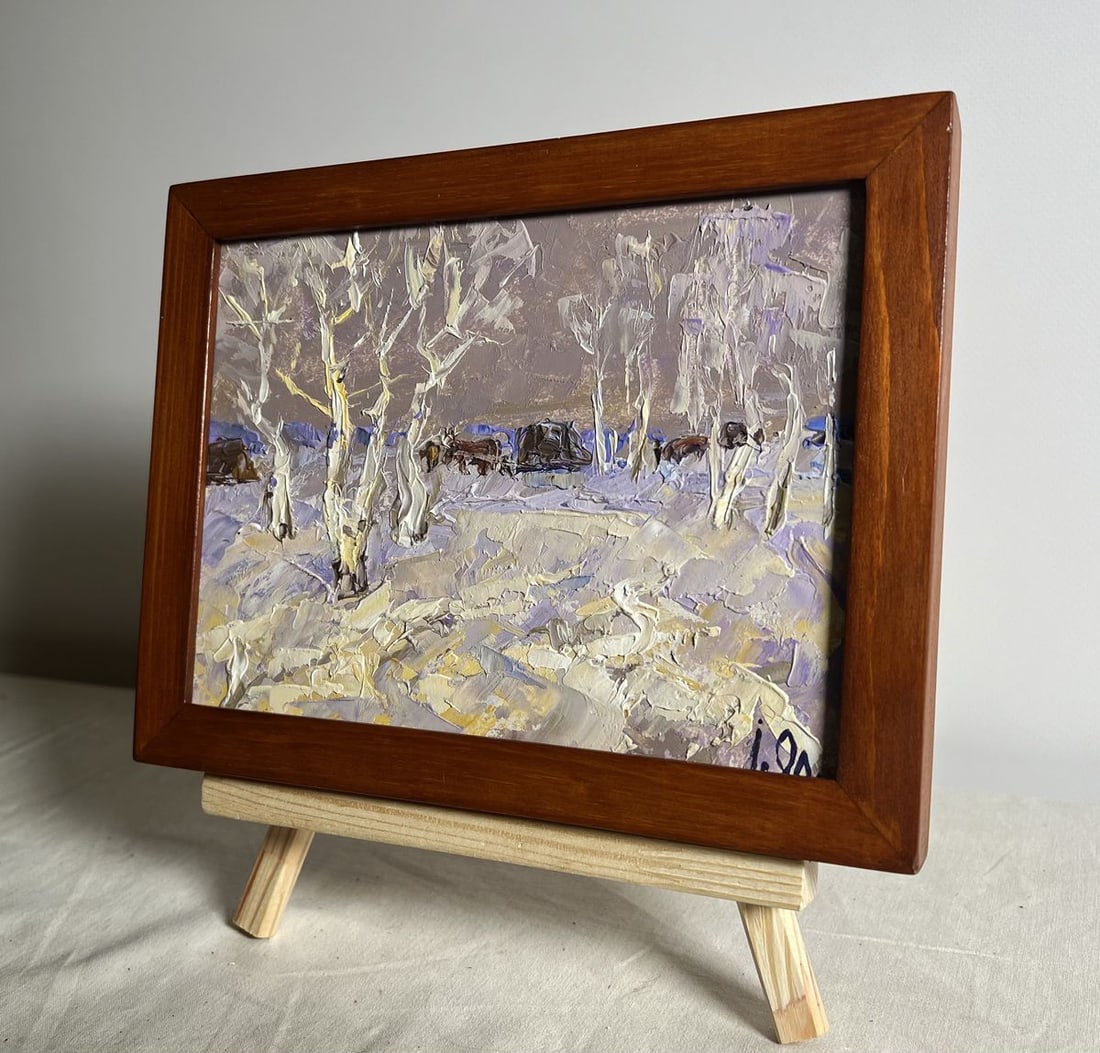 Oil painting The end of winter is coming soon Alex Kalenyuk - 2