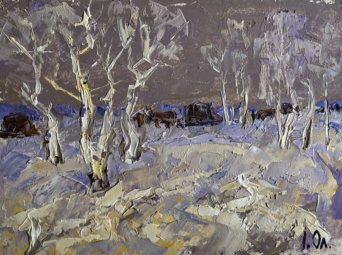 Oil painting The end of winter is coming soon Alex Kalenyuk - 3