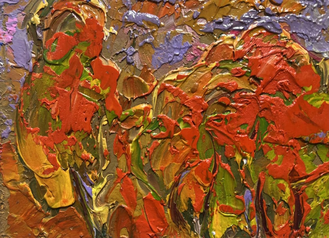 Oil painting Autumn Crimson Alex Kalenyuk - 5