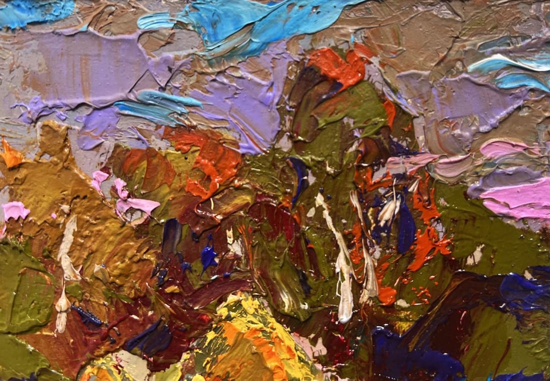 Oil painting Haystacks in the field Alex Kalenyuk - 6