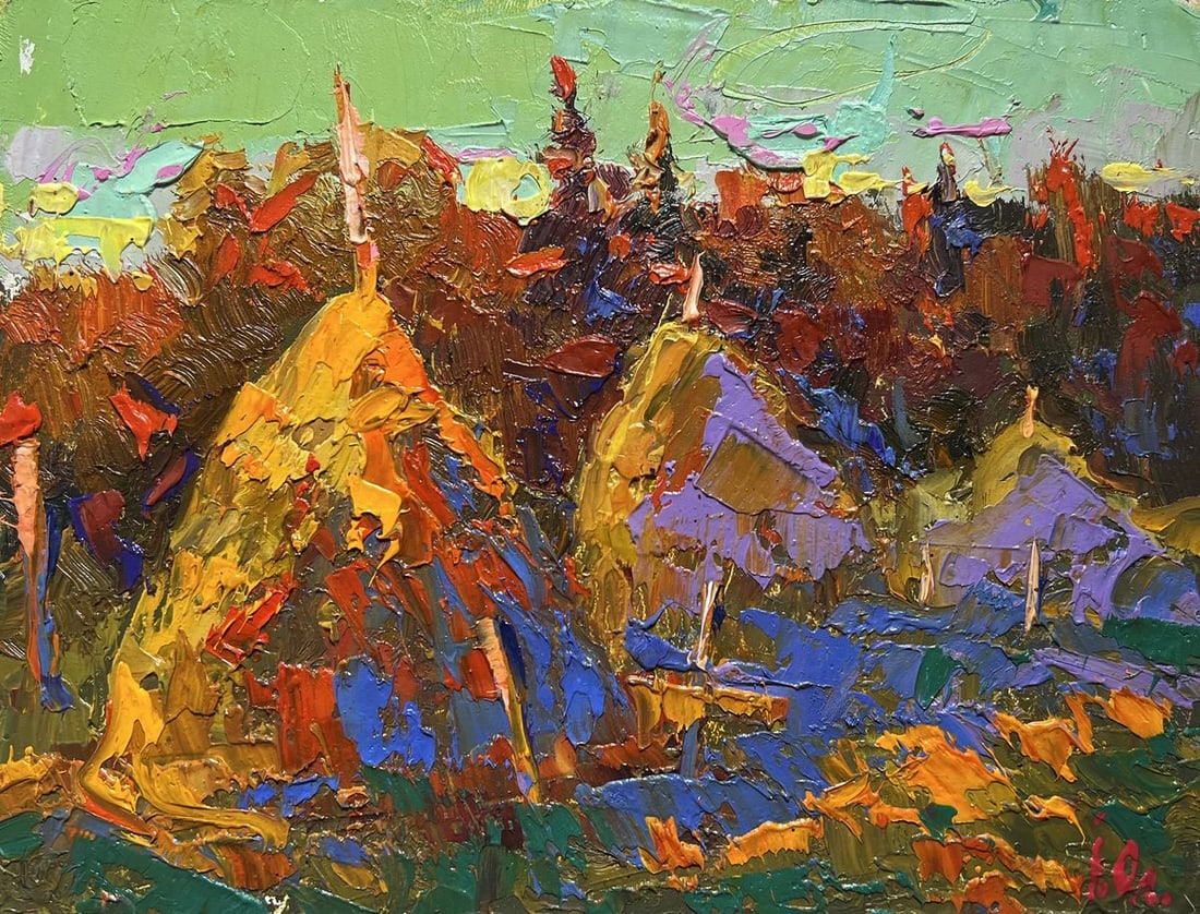 Oil painting The sun is setting Alex Kalenyuk - 3