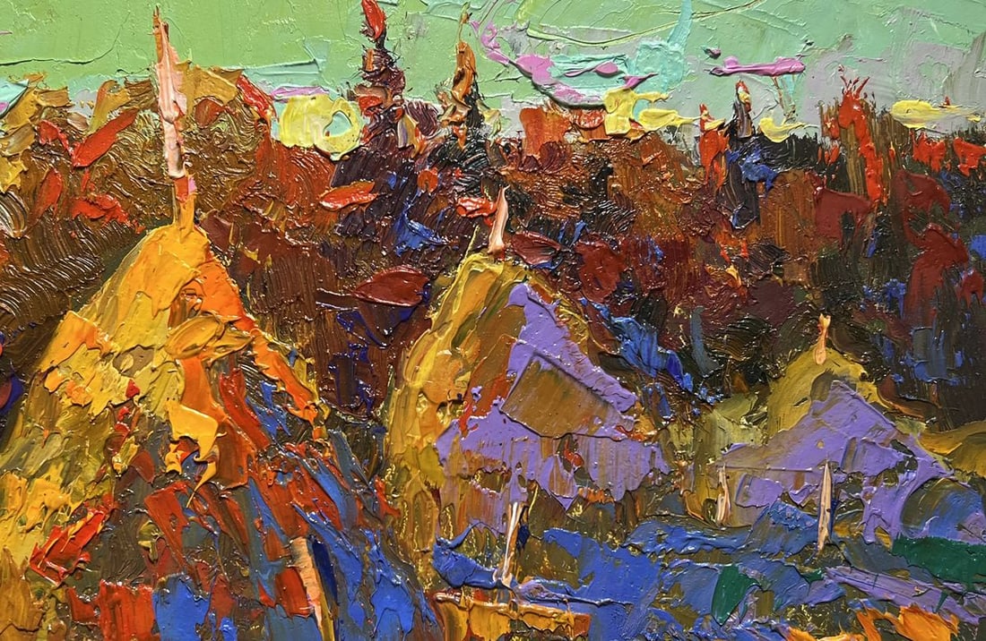 Oil painting The sun is setting Alex Kalenyuk - 8