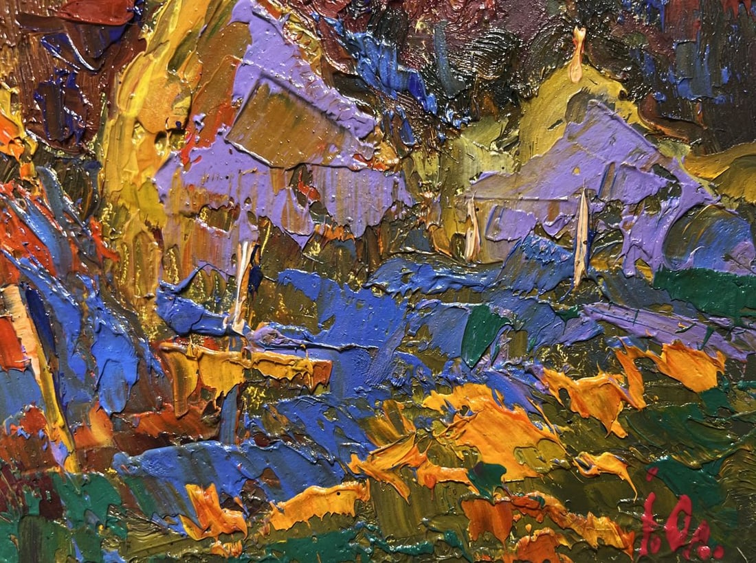 Oil painting The sun is setting Alex Kalenyuk - 9