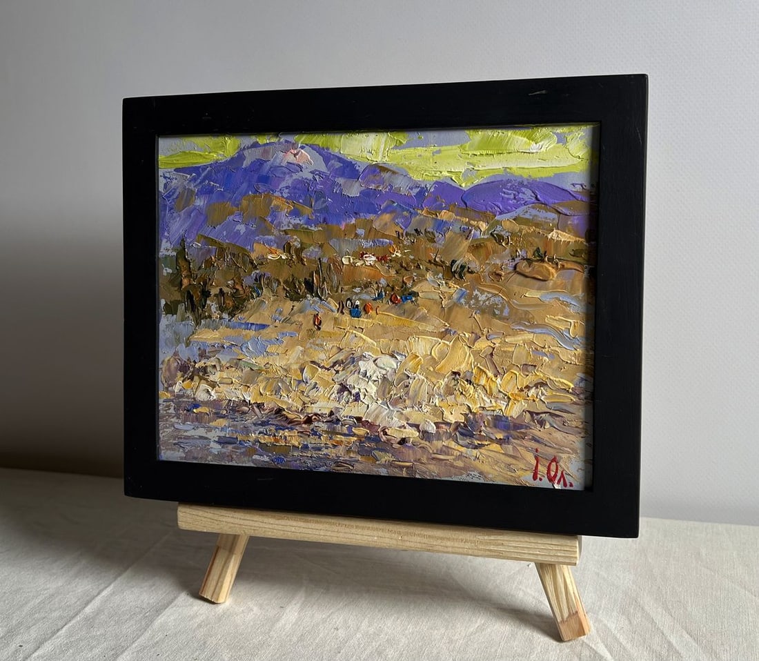 Oil painting The bank of a mountain river Alex Kalenyuk - 2