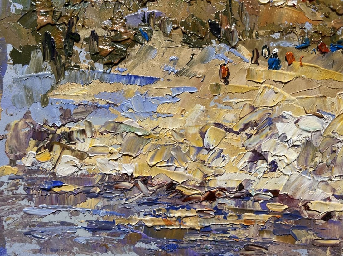 Oil painting The bank of a mountain river Alex Kalenyuk - 5