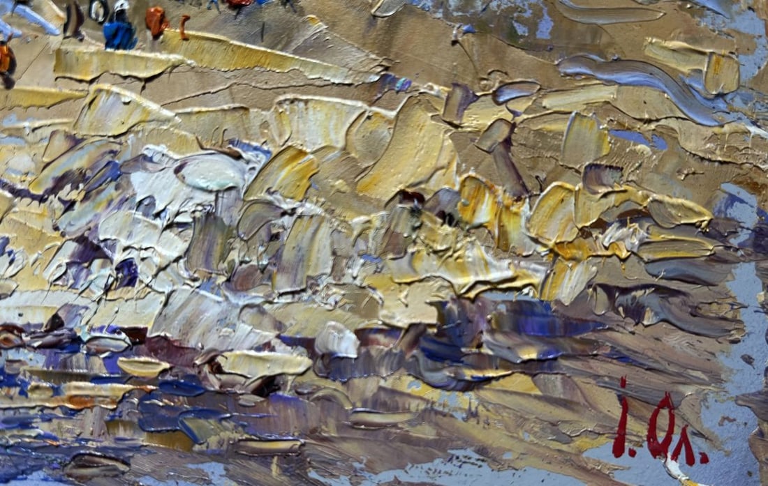 Oil painting The bank of a mountain river Alex Kalenyuk - 9