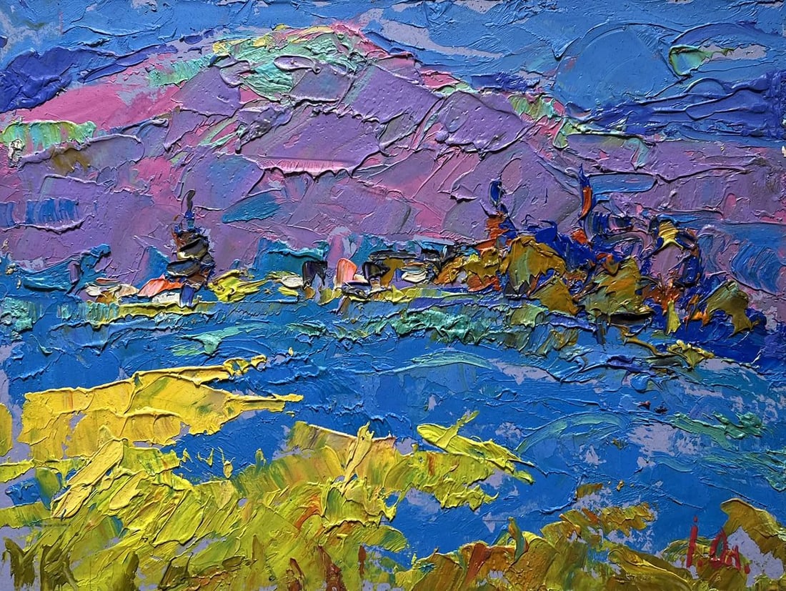 Oil painting Twilight in the Mountains Alex Kalenyuk - 3