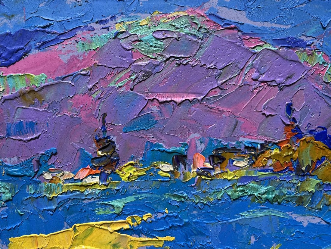 Oil painting Twilight in the Mountains Alex Kalenyuk - 4