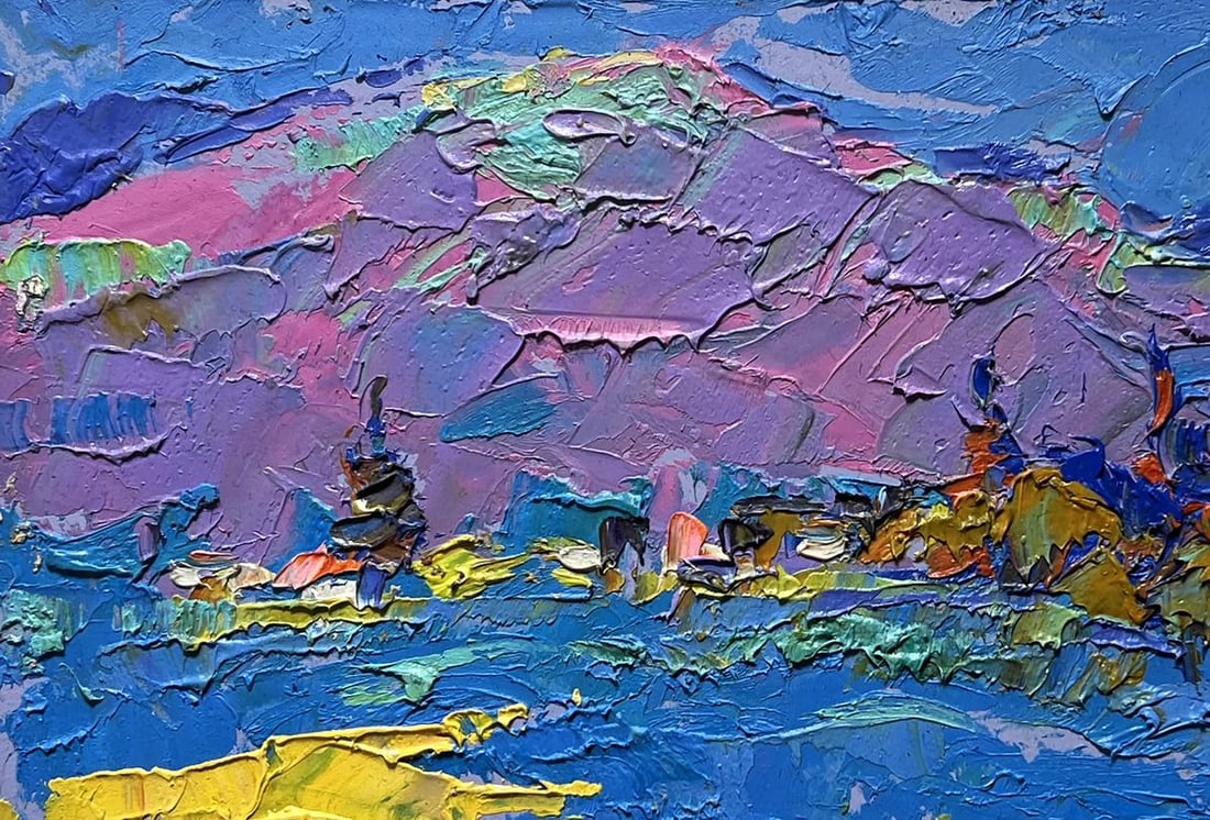 Oil painting Twilight in the Mountains Alex Kalenyuk - 7