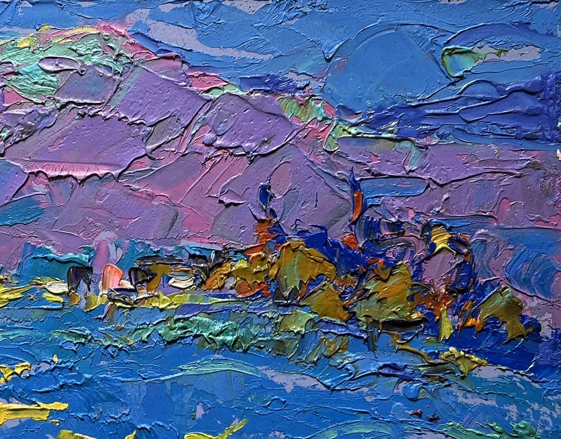 Oil painting Twilight in the Mountains Alex Kalenyuk - 8