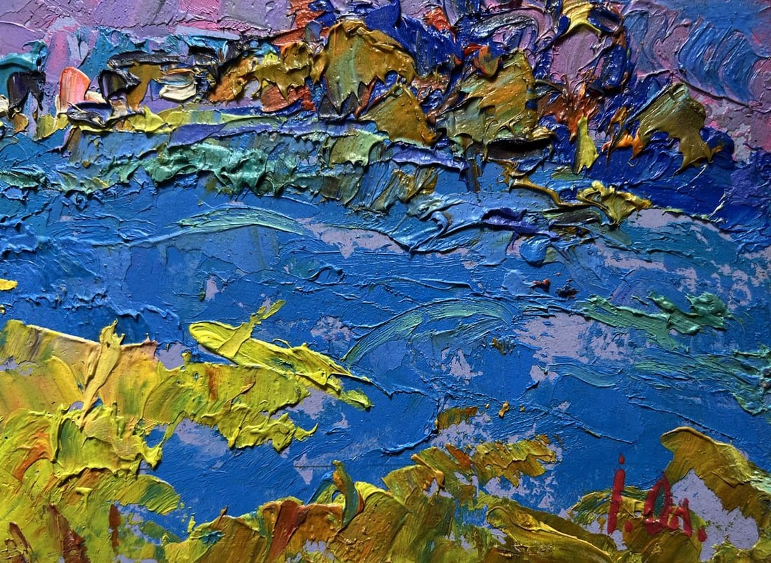 Oil painting Twilight in the Mountains Alex Kalenyuk - 9