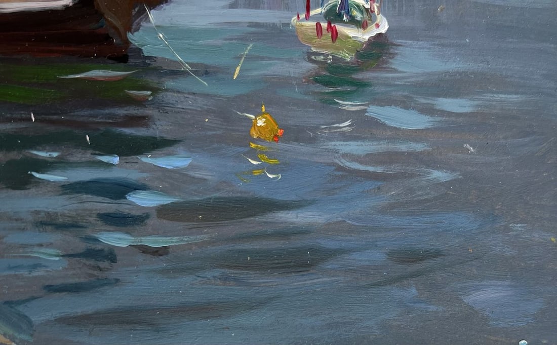 Oil painting Ship at the pier Yuriy Suprunchuk - 6