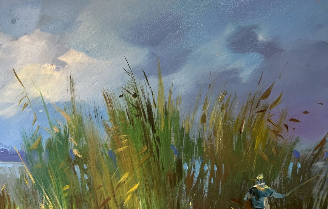 Oil painting On a boat near the reeds Yuriy Suprunchuk - 5