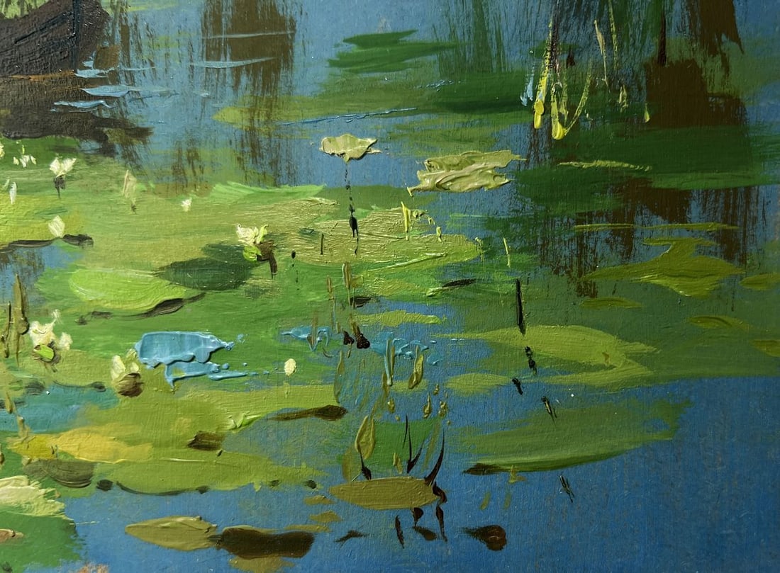 Oil painting On a boat near the reeds Yuriy Suprunchuk - 7